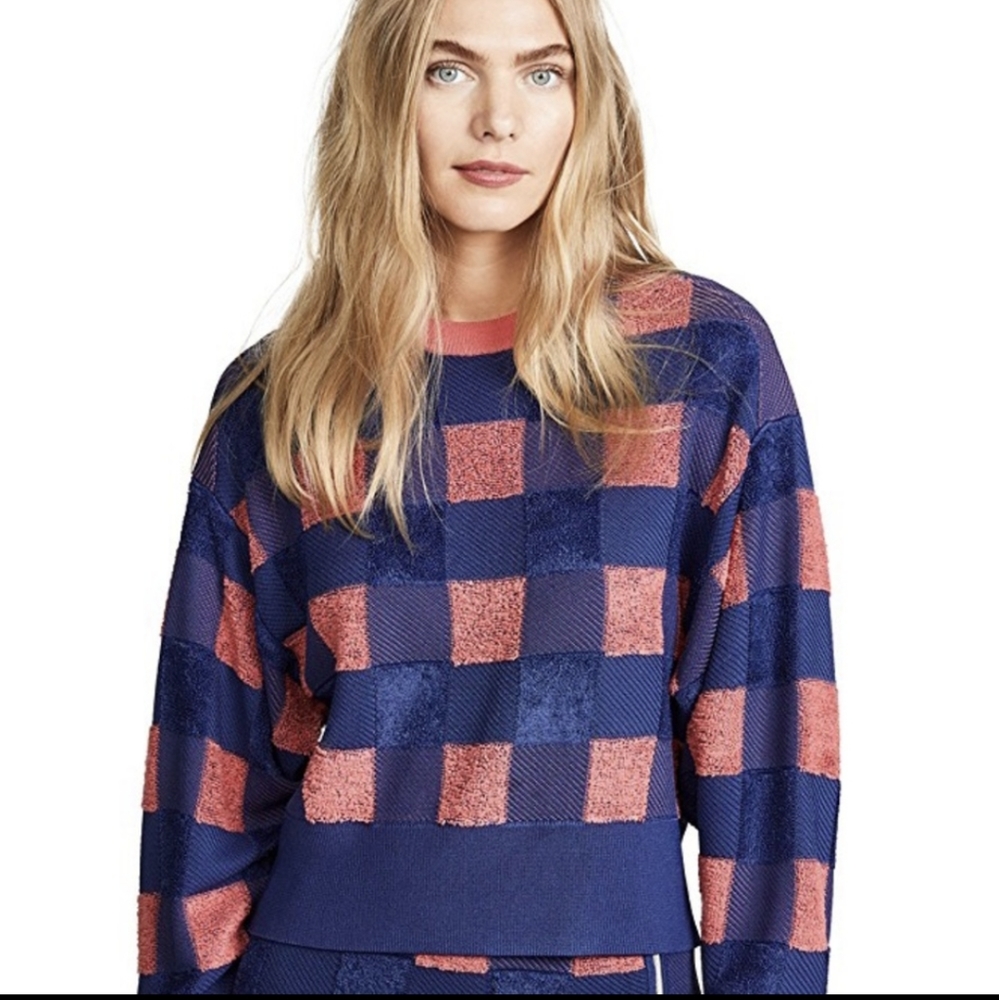 NWT Rag and Bone Ridley Gingham Pullover Sweater - Picture 2 of 13